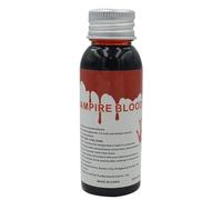 Faux sang, sang de vampire - Faux sang liquide réaliste 100 ml - Éclaboussure de faux sang lavable, sang artificiel, maquillage de sang zombie pour vêtements, mariée zombie,