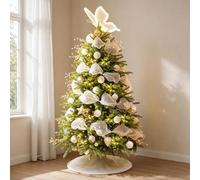 Faux Sapin De Noël Artificiel,Décorations Noël En Forme Papillon Blanc | Une Base En Métal Robuste Avec Un Design De Feuillage Luxuriant,Parfaite Les Fêtes(1.8m/70.9in,Tree Group)