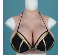 Faux Seins artificiels en Silicone pour Cosplay, travesti, Bonnet G, Doux, Confortable, inodore, Plastron en Silicone, Jaune Asiatique