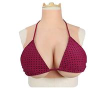 Faux Seins Artificiels Travesti Silicone,7 Génération Sein Artificiel Travestis Transsexuel,Silicone Homme Travesti Vêtements Mammaire Mastectomie Costume,Dark Brown Gel,H