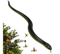 Faux serpent farce réaliste grandeur nature pour effrayer les oiseaux | Matériau durable adapté pour les cours, pelouses, porches, fermes, parcs, cours, balcons, ajoutant un intérêt décoratif en