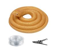 Faux Serpent Farce | Serpent réaliste avec Ficelle et Clip, kit de bâillon de Golf en Silicone avec Pince à Corde, Jouet Amusant pour Halloween, fête du Poisson et Anniversaire