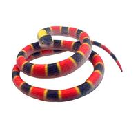Faux serpent - Jouet réaliste en caoutchouc - Décoration de jardin de 70 cm de long - Modèle de reptile - Réplique de serpent effrayant - Effrayant les oiseaux d'extérieur, support de fête d'Halloween