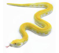 Faux serpents - Jouet en caoutchouc souple - Serpent de jardin - Pour effrayer les écureuils - Python - Serpent - Pour soulager le stress - Accessoires d'Halloween (python)