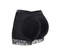 Faux slip fessier pour femme, culotte gainante en dentelle pour rehausser les fesses, sous-vêtements sans couture, short gainant pour fessier, coussinets de hanche, Noir , 3XL