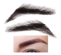 Faux sourcils cheveux humains - 1 paire faits à la main REAUCOURS RÉALISABLE RÉALISSE POUR LES HOMMES FEMMES, BRIPHANT NATUREL LA LEIR PERRROGNES ENCIRES, Souppe Auto-Adhesive Human Hair Brows For
