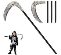 Faux Squelette fantôme Halloween - Démontable 117 cm - Accessoire Effrayant pour Costume de Squelette faucheur, Faucille, Accessoires pour Halloween, Arme Grim Reaper pour Adultes et Enfants