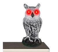 Faux statue de , faux avec yeux clignotants, son effrayant et détecteur de mouvement, appâts de hiboux pour effrayer les appâts de hiboux anti-décoloration et résistants aux