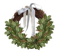 Faux Stems - 22 Inch Realistic Magnolia Leaves, Artificial Stems With Real Touch Greenery, Lifelike Silk Magnolia Branches | Versatile Bouquet Filler For Christmas, Home Decor, Table Centerpieces
