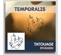 Faux Tatouage AMOUR - Temporalis® | Tatouage Ephemere Femme et Homme - Cosmétique Certifié UE, Encre Vegan & Waterproof - Dure 1 à 2 semaines [ Tattoo Auto-câlin ]