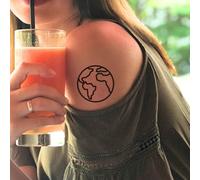 Faux Tatouage Coeur - ® Tatouage Ephemere Femme Et Homme ¿ Cosmétique Certifié Ue, Encre Vegan & Waterproof ¿ Dure 1 À 2 Semaines [ Tattoo Coeur Et Avion ]