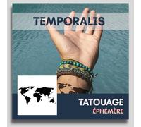 Faux Tatouage Coeur - ® Tatouage Ephemere Femme Et Homme ¿ Cosmétique Certifié Ue, Encre Vegan & Waterproof ¿ Dure 1 À 2 Semaines [ Tattoo Coeur Et Avion ]