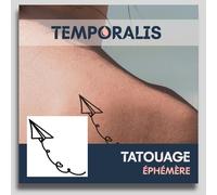 Faux Tatouage Coeur - ® Tatouage Ephemere Femme Et Homme ¿ Cosmétique Certifié Ue, Encre Vegan & Waterproof ¿ Dure 1 À 2 Semaines [ Tattoo Coeur Et Avion ]