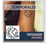 Faux Tatouage Coeur - ® Tatouage Ephemere Femme Et Homme ¿ Cosmétique Certifié Ue, Encre Vegan & Waterproof ¿ Dure 1 À 2 Semaines [ Tattoo Coeur Et Avion ]