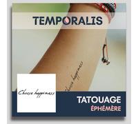 Faux Tatouage Écriture ¿ ® Tatouage Ephemere Femme Et Homme ¿ Cosmétique Certifié Ue, Encre Vegan & Waterproof ¿ Dure 1 À 2 Semaines [ Tattoo Never Give Up ]