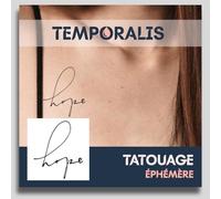 Faux Tatouage ÉCRITURE - Temporalis® | Tatouage Ephemere Femme et Homme - Cosmétique Certifié UE, Encre Vegan & Waterproof - Dure 1 à 2 semaines [ Tattoo hope ]