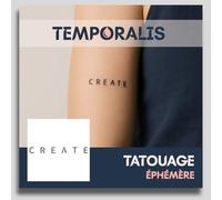 Faux Tatouage ÉCRITURE - Temporalis® | Tatouage Ephemere Femme et Homme - Cosmétique Certifié UE, Encre Vegan & Waterproof - Dure 1 à 2 semaines [ Tattoo CREATE ]