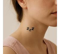 Faux Tatouage ÉCRITURE - Temporalis® | Tatouage Ephemere Femme et Homme - Cosmétique Certifié UE, Encre Vegan & Waterproof - Dure 1 à 2 semaines [ Tattoo ZZZ ]