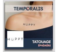 Faux Tatouage ÉCRITURE - Temporalis® | Tatouage Ephemere Femme et Homme - Cosmétique Certifié UE, Encre Vegan & Waterproof - Dure 1 à 2 semaines [ Tattoo H◡̈PPY ]