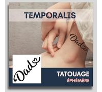 Faux Tatouage ÉCRITURE - Temporalis® | Tatouage Ephemere Femme et Homme - Cosmétique Certifié UE, Encre Vegan & Waterproof - Dure 1 à 2 semaines [ Tattoo Dad ]