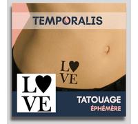 Faux Tatouage ÉCRITURE - Temporalis® | Tatouage Ephemere Femme et Homme - Cosmétique Certifié UE, Encre Vegan & Waterproof - Dure 1 à 2 semaines [ Tattoo Love ♡ ]