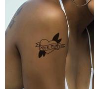 Faux Tatouage ÉCRITURE - Temporalis® | Tatouage Ephemere Femme et Homme - Cosmétique Certifié UE, Encre Vegan & Waterproof - Dure 1 à 2 semaines [ Tattoo your mum ]