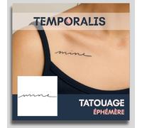 Faux Tatouage ÉCRITURE - Temporalis® | Tatouage Ephemere Femme et Homme - Cosmétique Certifié UE, Encre Vegan & Waterproof - Dure 1 à 2 semaines [ Tattoo Mine ]