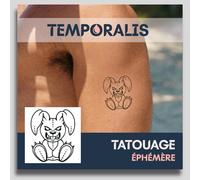 Faux Tatouage Lapin-®Tatouage Ephemere Femme Et Homme-Cosmétique Certifié Ue,Encre Vegan & Waterproof-Dure 1 À 2 Semaines [ Tattoo Lapin Maléfique ]