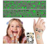 Faux Tatouages Pour Enfants Mignons, Autocollants De Tatouage Temporaires Lumineux Licorne Et Papillon, Imperméables, Pour Filles Garçons Jouets Fournitures De Jeux De Fête 200 Styles (20 Feuilles)