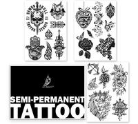 Faux Tatouages ¿¿Temporaires Pour Hommes Et Femmes, Autocollants Pour Bras Et Poitrine, Imperméables À Base De Plantes, Dure 1 À 2 Semaines, Illuminati Eye Of Providence (Design 9)