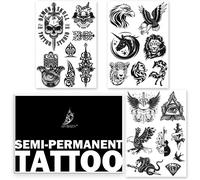 Faux Tatouages ¿¿Temporaires Pour Hommes Et Femmes, Autocollants Pour Bras Et Poitrine, Imperméables À Base De Plantes, Dure 1 À 2 Semaines, Illuminati Eye Of Providence (Design 9)