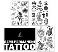 Faux Tatouages ¿¿Temporaires Pour Hommes Et Femmes, Autocollants Pour Bras Et Poitrine, Imperméables À Base De Plantes, Dure 1 À 2 Semaines, Illuminati Eye Of Providence (Design 9)