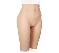 Faux Vagin en Silicone Travesti Taille Haute Pantalon à Quatre Coins Nombril Fesses Abondantes (3-Tan,Basic version)