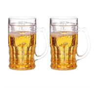 Faux verres à bière, 400 ml, double couche, tasse à bière réaliste avec poignées, tasse à farce pour bars, boissons, cadeau amusant pour boissons et ambiance d'été cool