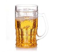 Faux verres à bière de 400 ml, double couche isolée avec couche intermédiaire en gel de congélation, tasse réaliste avec poignée antidérapante, tasse à bière amusante anti-fuite pour bars, fêtes et