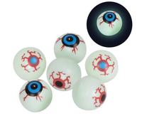 Faux Yeux Phosphorescents - PTIT CLOWN - 24071 - Lot de 6 Globes Oculaires - Boules d'Œil Effrayantes - Décoration Halloween