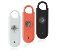 Fauxomor Alarme Personnelle Anti Agression 3 Pack-140 DB Porte-Clé Alarme avec Flash LED et Avertisseur de Batterie Faible, Kit d'Auto-Défense pour Femmes, Enfants et Seniors(Blanc+Orange+Noir)