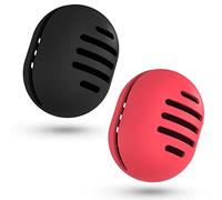 Fauxomor Lot de 2 Respirant Porte-éponge de Maquillage pour les Voyages,Support Eponge Maquillage en Silicone Incassable,étui Portable pour tous Les Types Beauty Blender,BB-Noir+Rouge