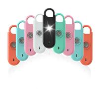 Fauxomor Lot de 9 alarmes de sécurité personnelle de 140 dB pour femme, porte-clés de protection avec lumière stroboscopique et avis de batterie faible, sirène de sécurité d'autodéfense pour enfants,