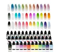 FAVAI 36 couleurs Airbrush Gel pour ongles à aerographe - Ensemble de gels aérographe Combo Hot-12+Ice+Aurora, 3 packs de 12 * 10ml