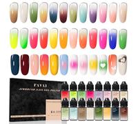 FAVAI Airbrush Gel Nail Polish, 24 Couleurs Vernis à ongles en gel aérographe, Baby Boomer Air Gel Set,Décoration Ongles UV LED - Hot Collection 24 * 10ml