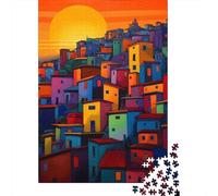Favela Aesthetic Puzzle 1000 Pièces, Puzzle Cadeau De Noël, 38x26cm/1000pcs | Pour une activité plus longue autour de la table : ce puzzle 1000 pièces adulte peut se faire seul ou se partager.