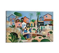 Favela Hill par Tarsila Do Amaral Poster Décoration murale à suspendre pour chambre à coucher 60 x 90 cm