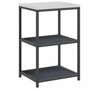 Favemtsl Hattem Rangement de cuisine en acier anthracite 60 x 50 x 92 cm | Chariot d'appoint robuste en acier pour terrasse, cuisine de jardin et espace barbecue avec deux étagères généreuses.