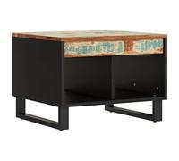 Favemtsl Table basse 55 x 50 x 40 cm en bois vieilli massif - Table de salon rustique avec structure en fer, table d'appoint faite à la main et table basse pour le salon