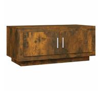 Favemtsl Table basse en chêne fumé 102 x 50 x 45 cm | Table d'appoint élégante avec compartiment de rangement pour journal et télécommande dans le salon, surface facile