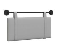 Favemtsl Tête de lit suspendue, tissu gris nuage, montage mural, lit 90 x | Tête de lit murale peu encombrante en tissu gris doux pour chambre à coucher, avec rail en métal pour fixation murale.