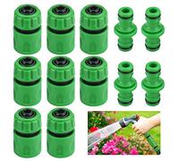 Favengo 12 PCS Embout Tuyau Arrosage en Plastique Résistance à l'Impact Raccords d'Arrosage Rapides Durable Mâles Raccords de Tuyaux Anticorrosion pour Irrigation Lavage de Voiture Jardin Pelouse