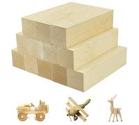 Favengo 12 PCS Sculpture Bois en Tilleul 10 * 2.5 * 2.5 cm Blocs de Sculpture Résistant à l'Usure Bois a Sculpter Bloc Conservateur Adultes Débutants Bricolage Artisanat Fournitures d'art