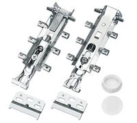 Favengo 2 ferrures de suspension Support Rail Suspension Meuble - Crochet Mural Métallique pour Meuble Suspendu de Cuisine Fixation pour armoires Levelup Emuca avec plétine Meuble Suspendu de Cuisine